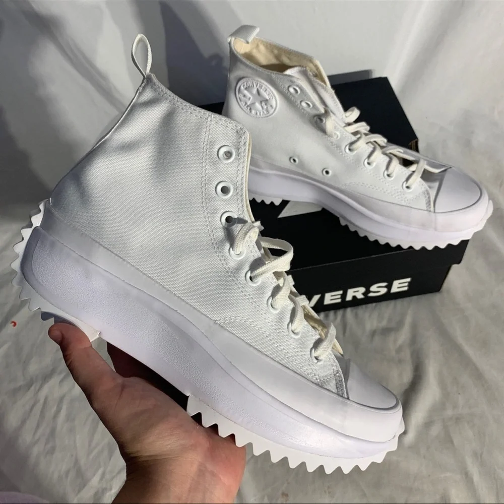 Converse Run Star Hike Chunky‎ White High-Top Men’s Sneakers Casual Streetwear - Picture 4 of 8